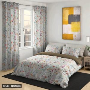 روتختی دونفره گلدار آبرنگی BD1823