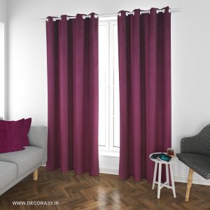 پرده مخمل کالیفرنیا زرشکی کد B52