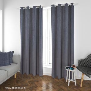 پرده مخمل کالیفرنیا طوسی تیره کدB28