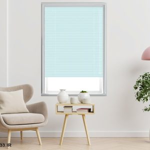 پرده کرکره فلزی ساده رنگ  آبی کبریتی کد802