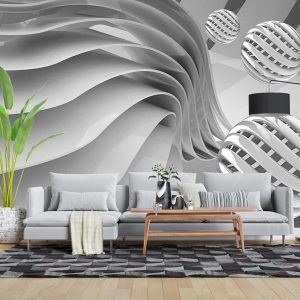 پوستر دیواری گوی طوسی 3D-C336