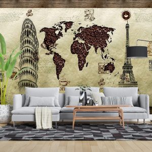 پوستر دیواری کافی شاپ - قهوه WORLD-PB74