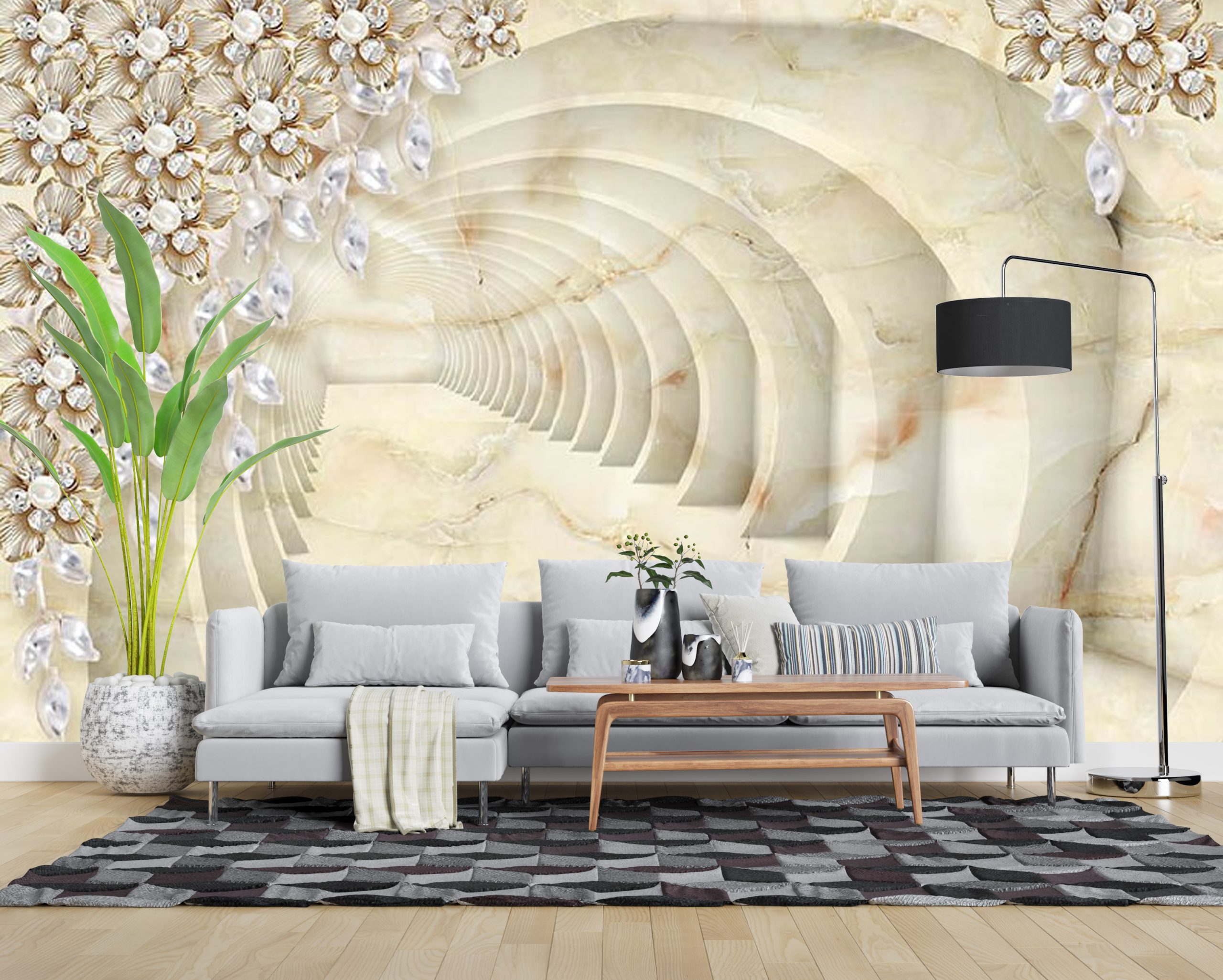 پوستر دیواری تونل - ماربل 3D-C332