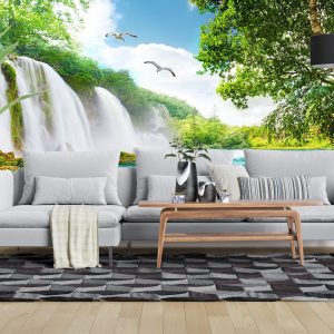 پوستر دیواری دریاچه و آبشار NATURE-L699