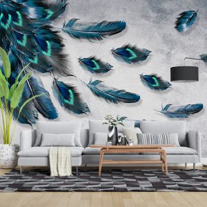 پوستر دیواری پتینه - طوسی - پر ART-CR412