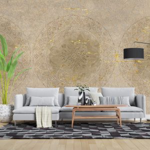 پوستر دیواری پتینه - دایره - اسلیمی Art-CR414