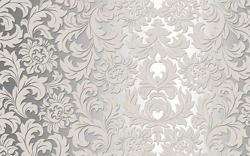 پوستر دیواری هنری - داماسک - کرم - طوسی ART-CR410 - Image 4