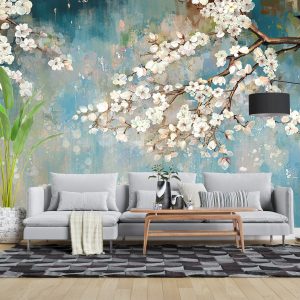 پوستر دیواری هنری آبرنگی درخت شکوفه Art-P282