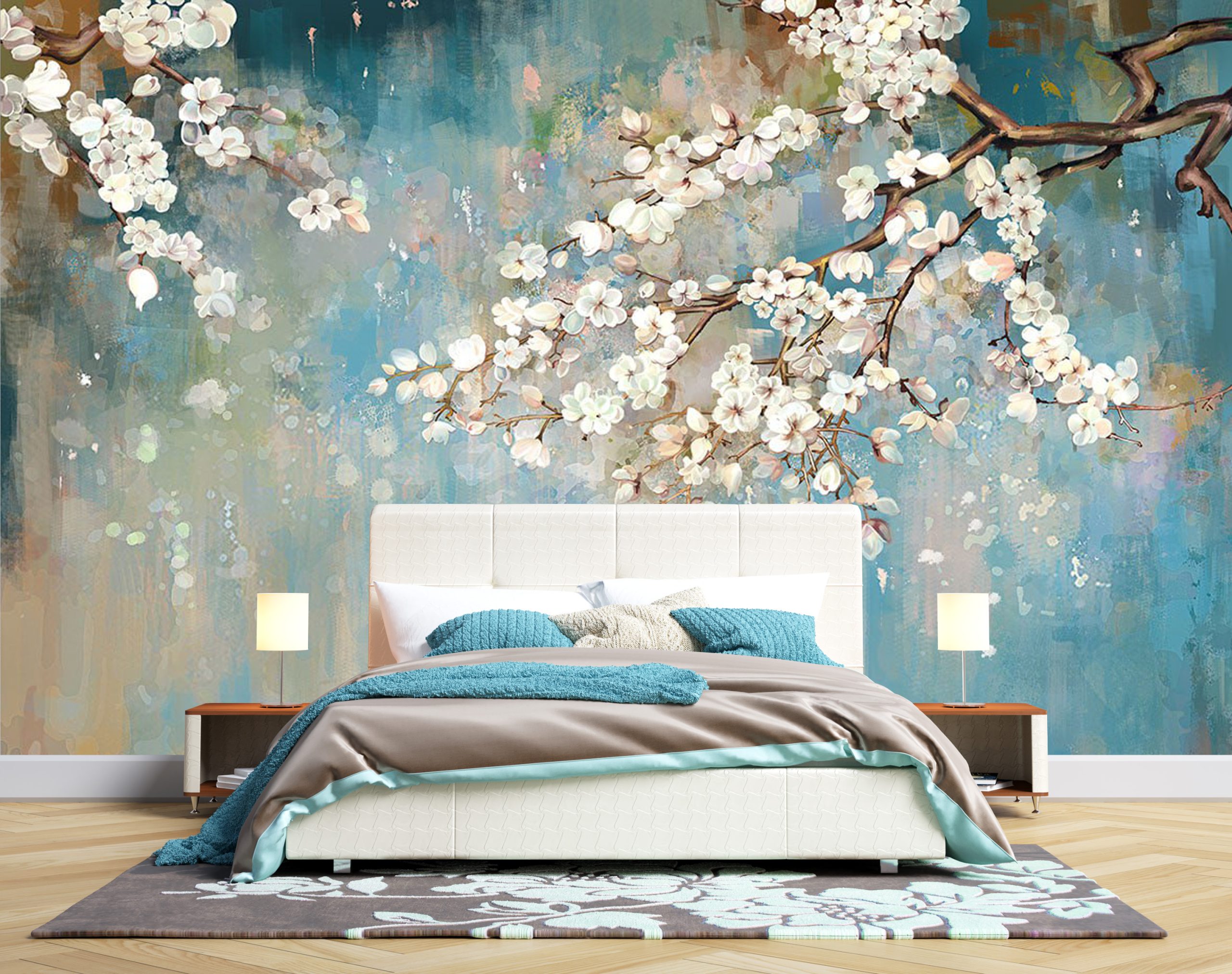 پوستر دیواری هنری آبرنگی درخت شکوفه Art-P282 - Image 2