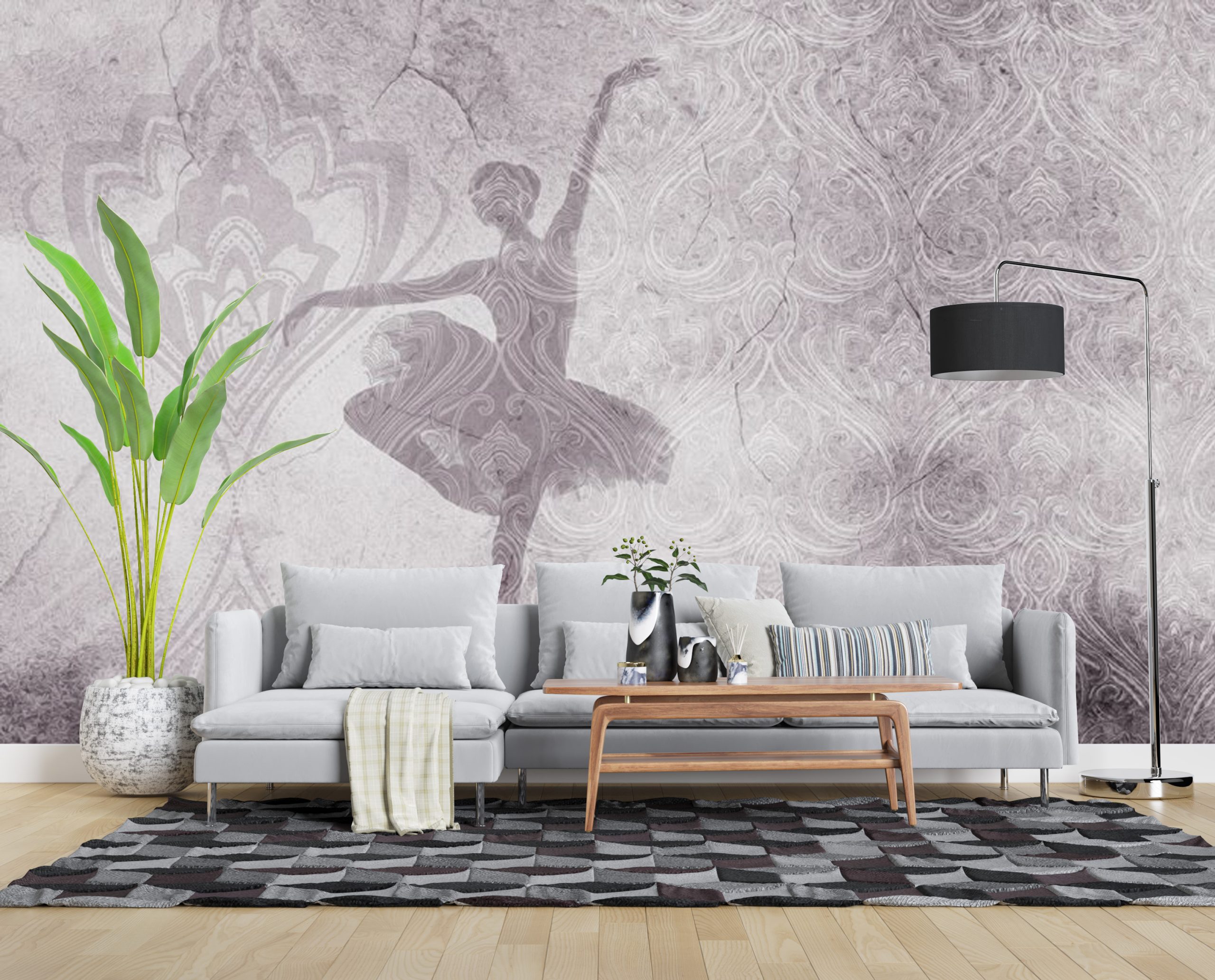 پوستر دیواری خلاقانه پتینه رقص باله ART-CR379