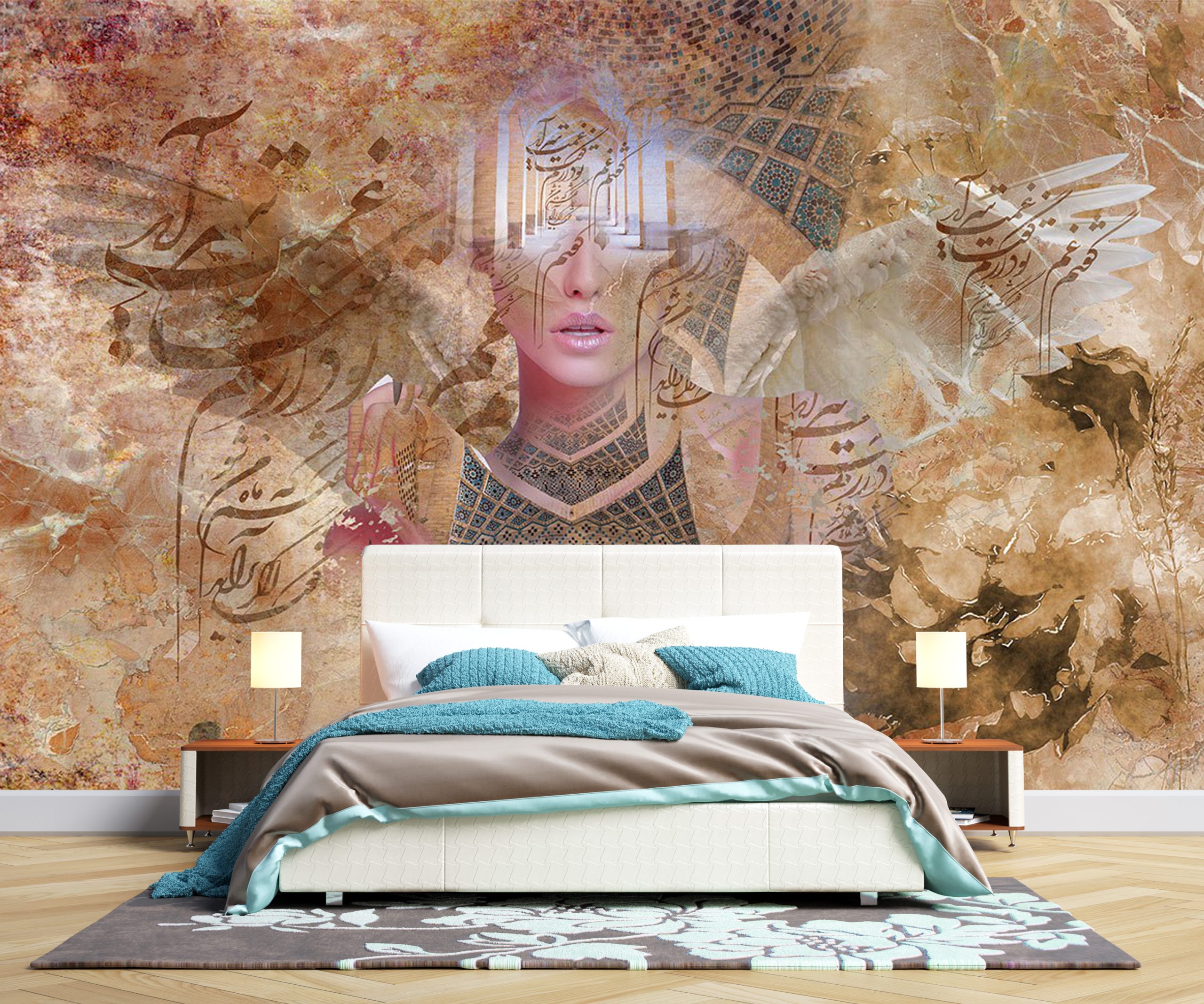پوستر دیواری خلاقانه - دختر - پتینه - شعر ART-CR375 - Image 3