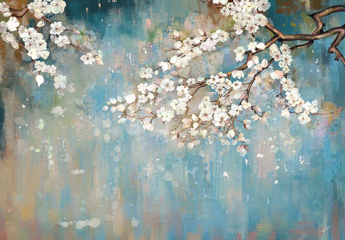 پوستر دیواری هنری آبرنگی درخت شکوفه Art-P282 - Image 4